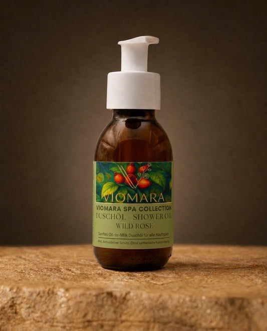 Viomara Duschöl Wild Rose | Oil-to-Milk Shower Oil mit Wildrosenöl