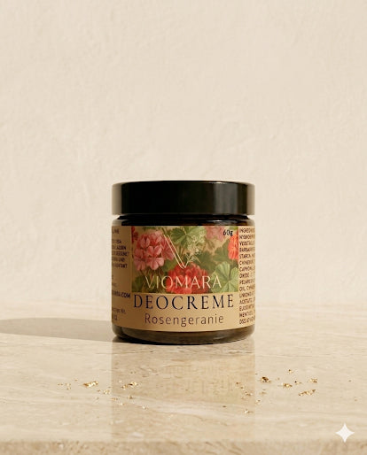Deo-Creme Rosengeranie 60g | Natürliche Aluminiumfreie Deodorant Creme | VIOMARA